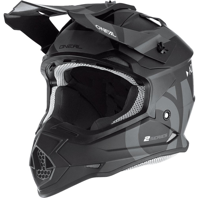 Motokroso šalmas O´Neal 2SRS Slick juoda-pilka