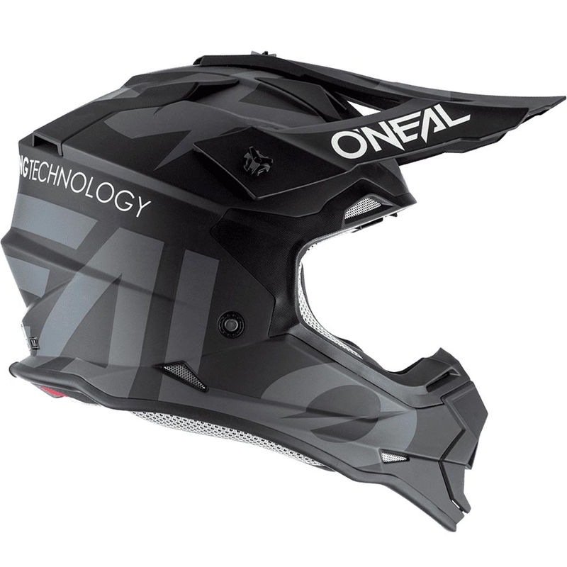 Motokroso šalmas O´Neal 2SRS Slick juoda-pilka