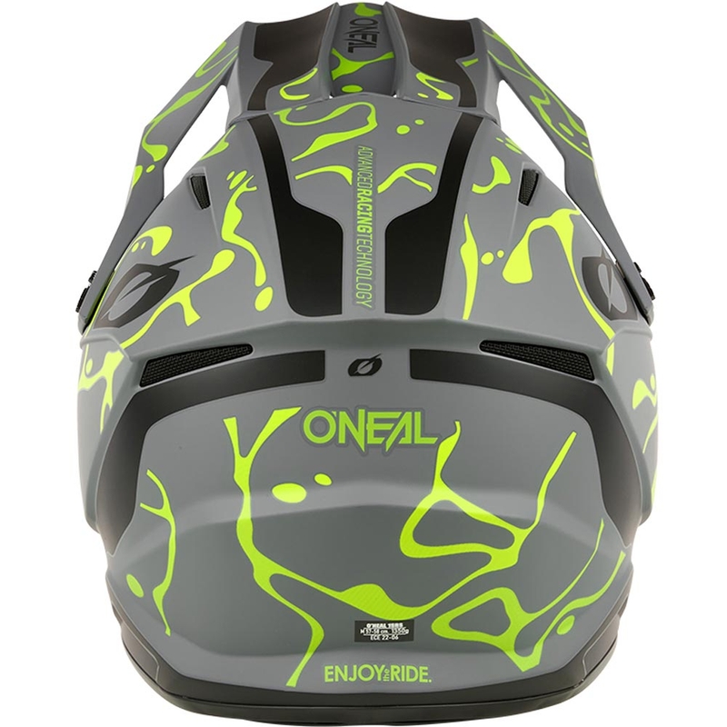 Motokroso šalmas O´Neal 1SRS Splash matinė pilka-fluorescencinė geltona