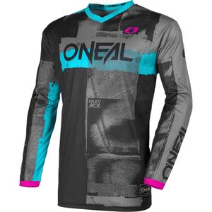 O'Neal Element Roller moteriški motokroso marškinėliai, juodi-mėlyni