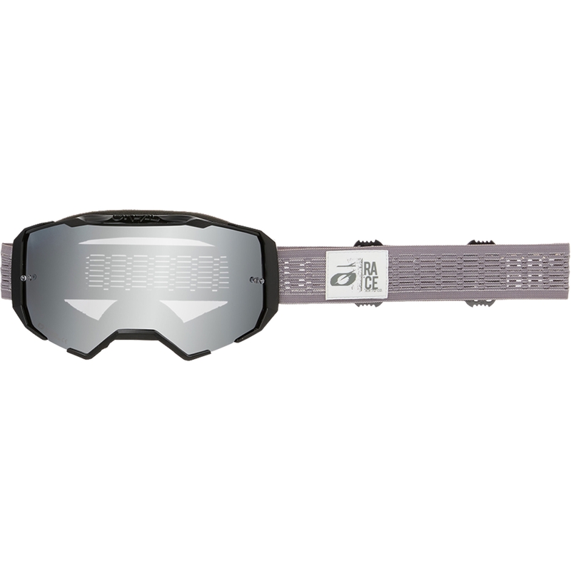 Motokroso akiniai O´Neal B-22 Static pilki (sidabrinio veidrodinio stiklo)