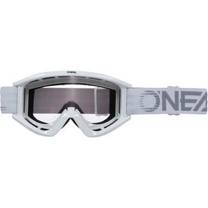 Motokroso akiniai O´Neal B-Zero balti (skaidrus organinis stiklas)