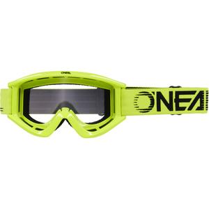 Motokroso akiniai O´Neal B-Zero fluorescencinės geltonos spalvos (skaidrus organinis stiklas)