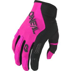 Moteriškos motokroso pirštinės O´Neal Element Racewear juodos-rožinės