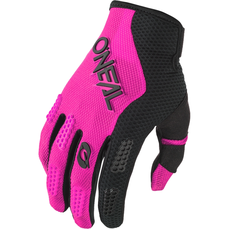 Moteriškos motokroso pirštinės O´Neal Element Racewear juodos-rožinės