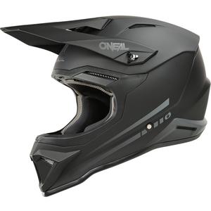 Vaikiškas motokroso šalmas O'Neal 3SRS Solid matinės juodos spalvos
