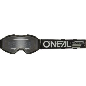 O'Neal B-10 Solid vaikiški motokroso akiniai, juodi su skaidriu lęšiu