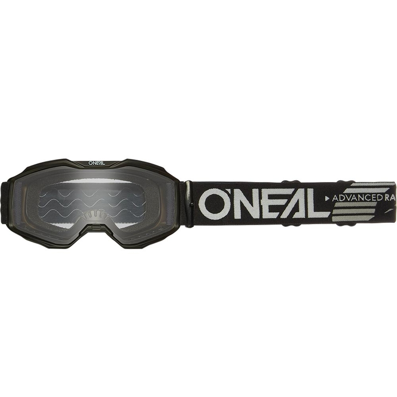 O'Neal B-10 Solid vaikiški motokroso akiniai, juodi su skaidriu lęšiu