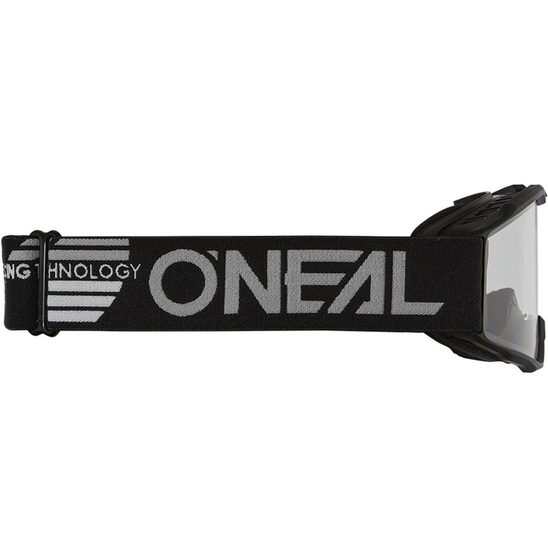 O'Neal B-10 Solid vaikiški motokroso akiniai, juodi su skaidriu lęšiu