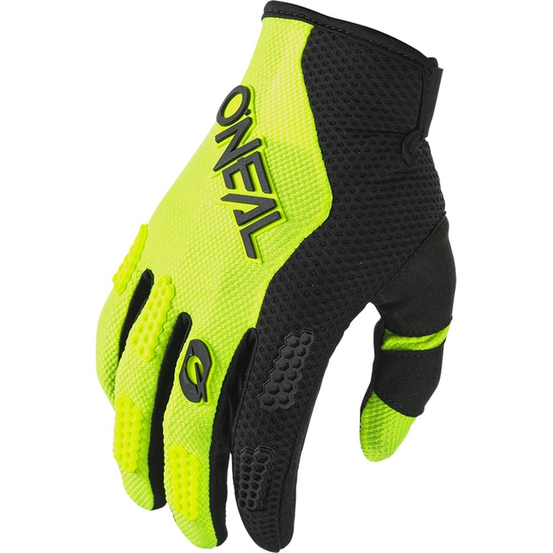 O´Neal Element Racewear vaikiškos motokroso pirštinės juodos-fluorescencinės geltonos
