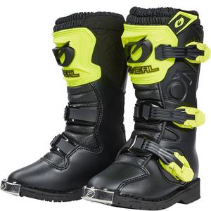 O'Neal Rider PRO vaikiški motokroso batai juodi-fluorescenciniai geltoni