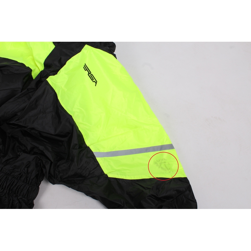 Kombinéza do deště RSA černo-fluo žlutá - II. jakost