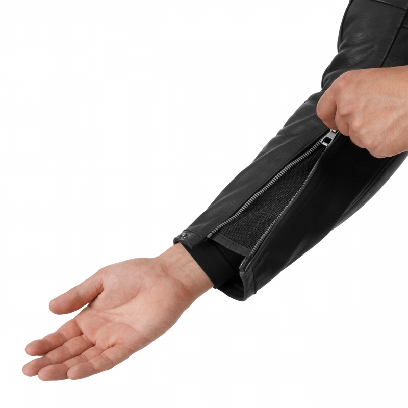 Odinė motociklo striukė „Shima Hunter 3.0“ juoda
