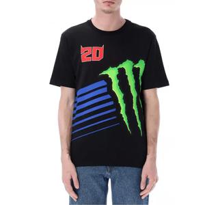 Fabio Quartararo Monster Energy Logo marškinėliai juodi