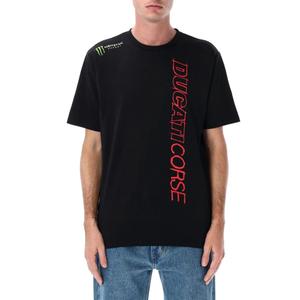 „Ducati Corse Monster Energy“ marškinėliai su juodu logotipu