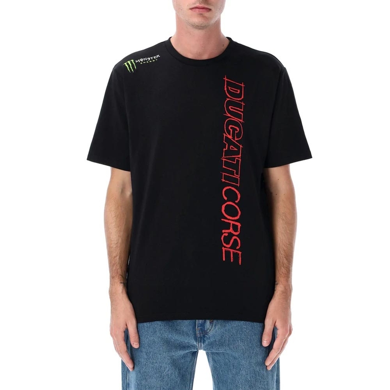 „Ducati Corse Monster Energy“ marškinėliai su juodu logotipu