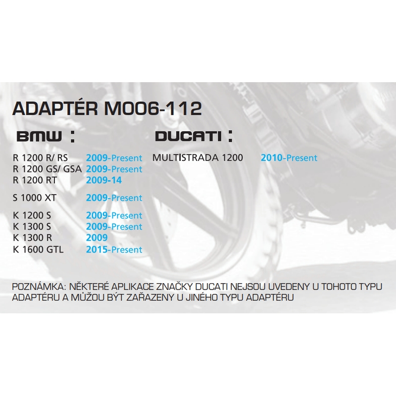 Adapteris "Oxford" krepšiams - BMW, Ducati