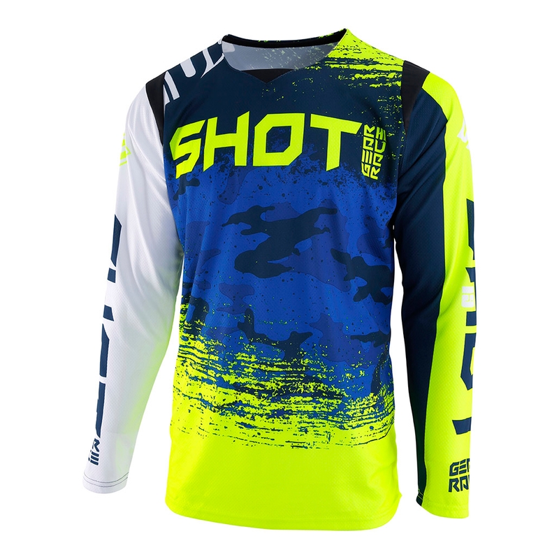 Komplet (dres + kalhoty) Shot CONTACT Counter modro-fluo žlutý
