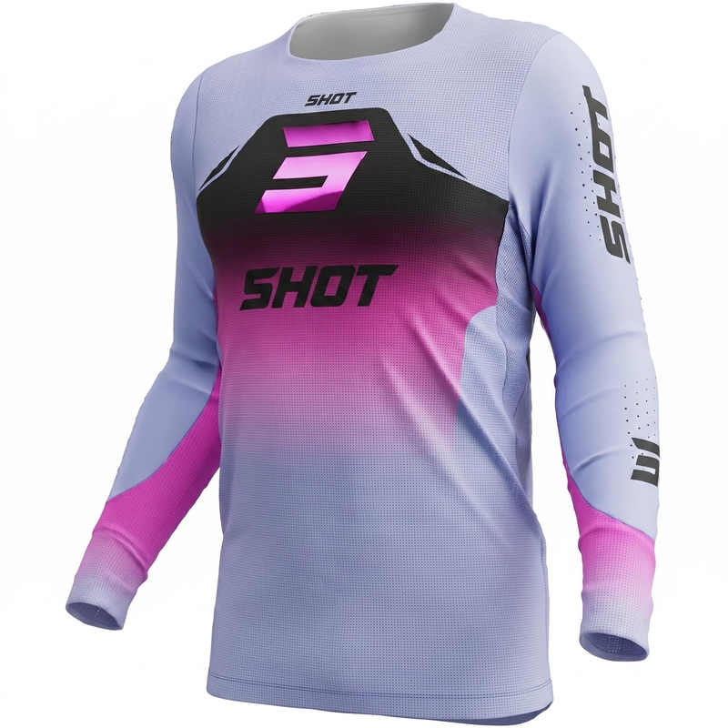 Shot Aerolite Phase motokroso marškinėliai violetiniai