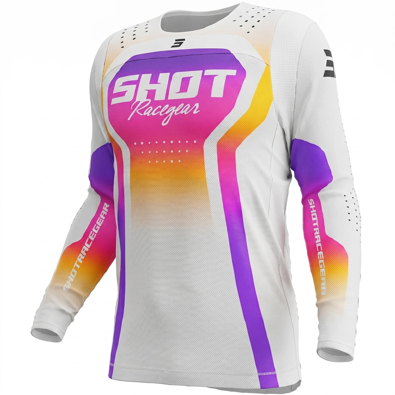 Shot Contact Stream motokroso marškinėliai balti