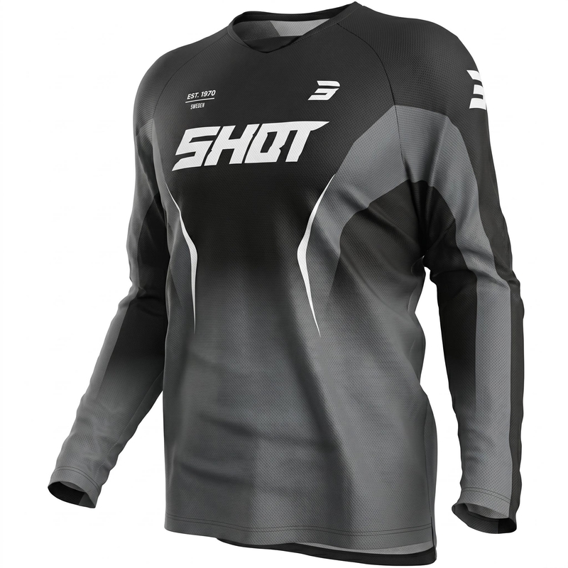 „Shot Draw Clash“ motokroso marškinėliai juodi
