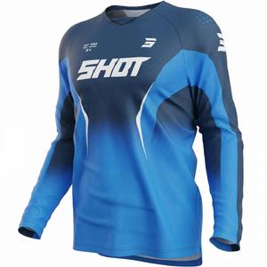 „Shot Draw Clash“ motokroso marškinėliai, mėlyni