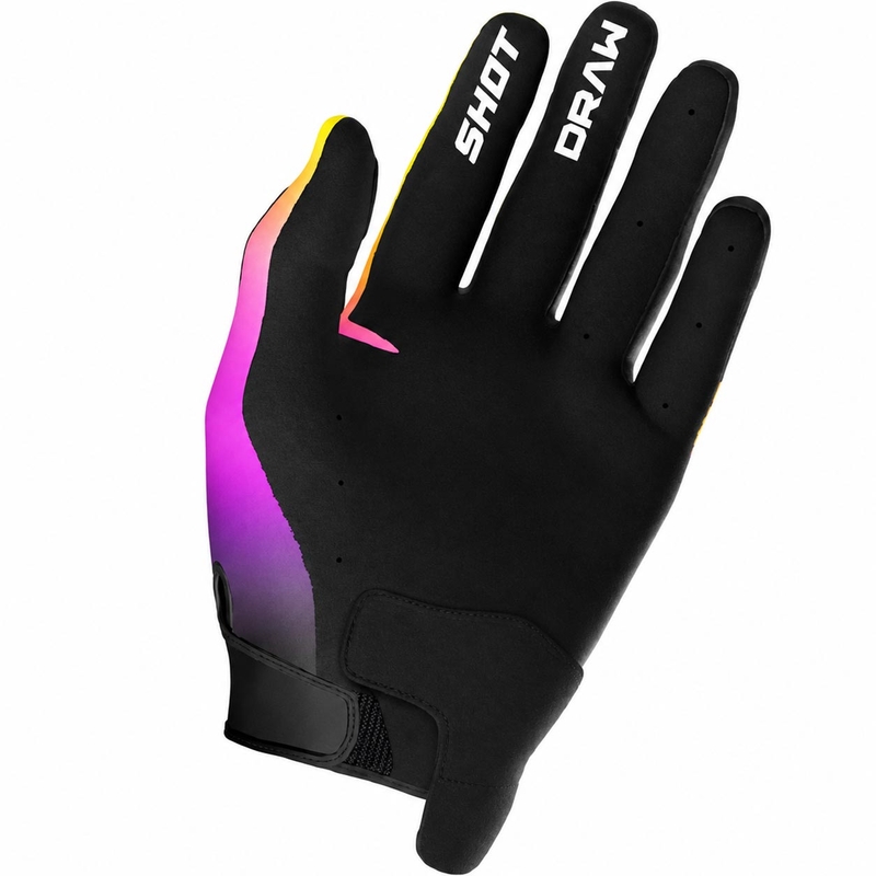 Vaikiškos motokroso pirštinės „Shot Draw Shade“ rožinės-fluorescencinės geltonos