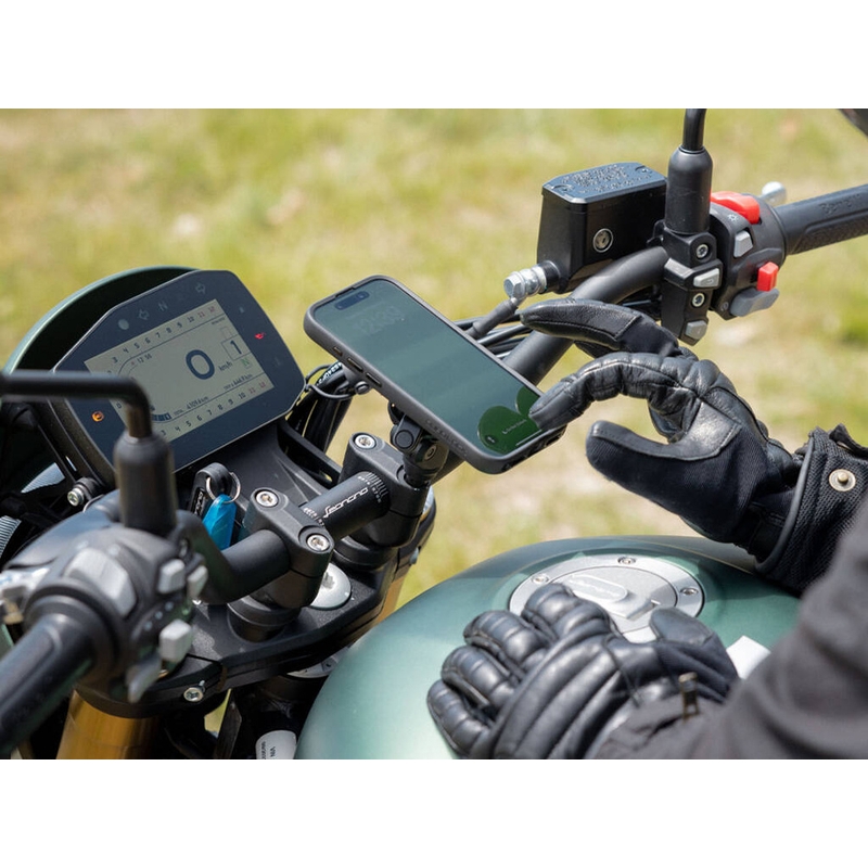 Quad Lock® PRO telefono laikiklis ant vairo, juodas