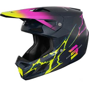 Motokroso šalmas Shot Speed Rac perlinės mėlynos spalvos
