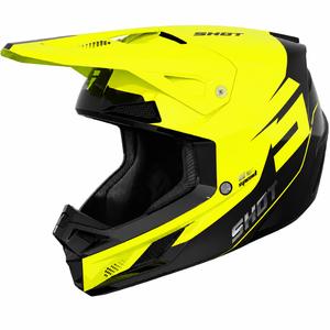Motokroso šalmas Shot Speed S blizgus fluorescencinis geltonas