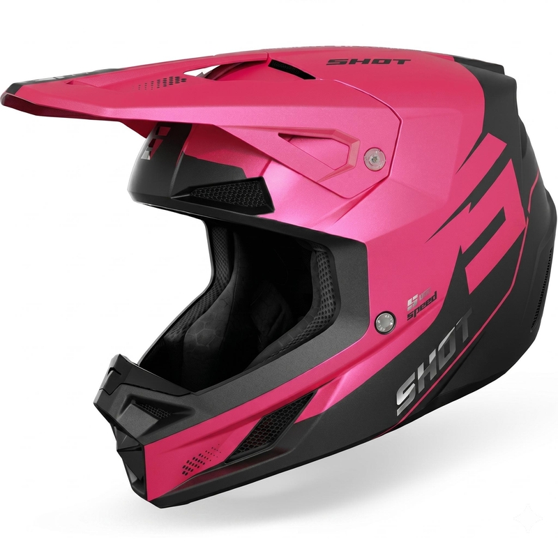 Motokroso šalmas Shot Speed S matinė rožinė