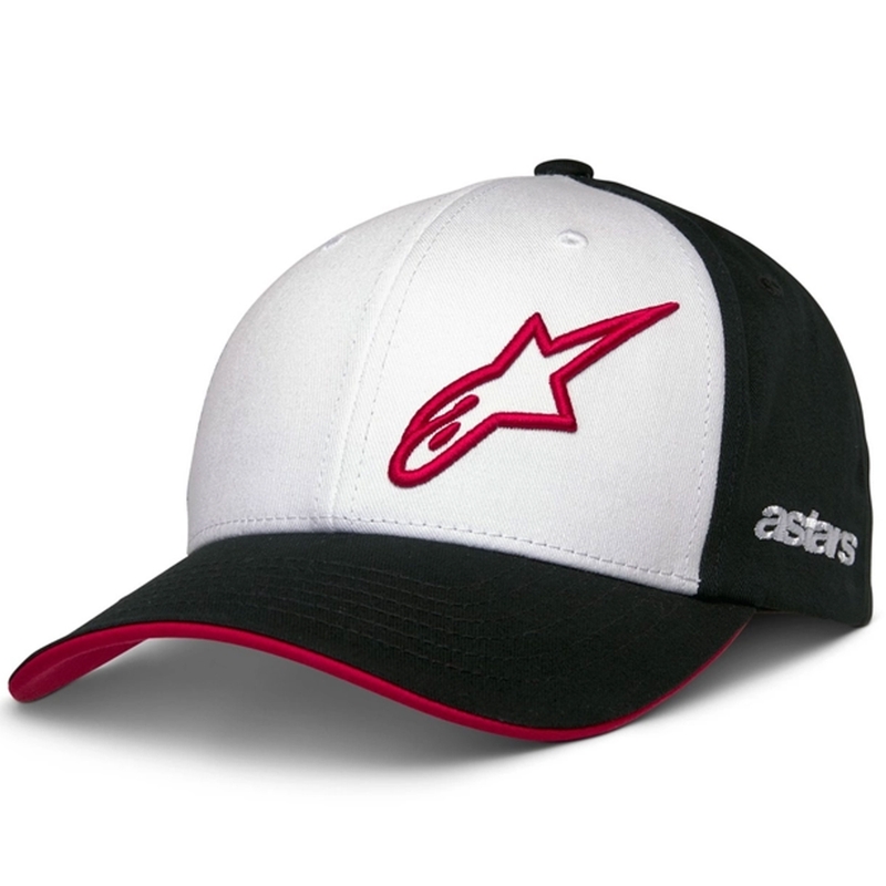 Alpinestars Sessionized Snapback kepurė balta-juoda-raudona