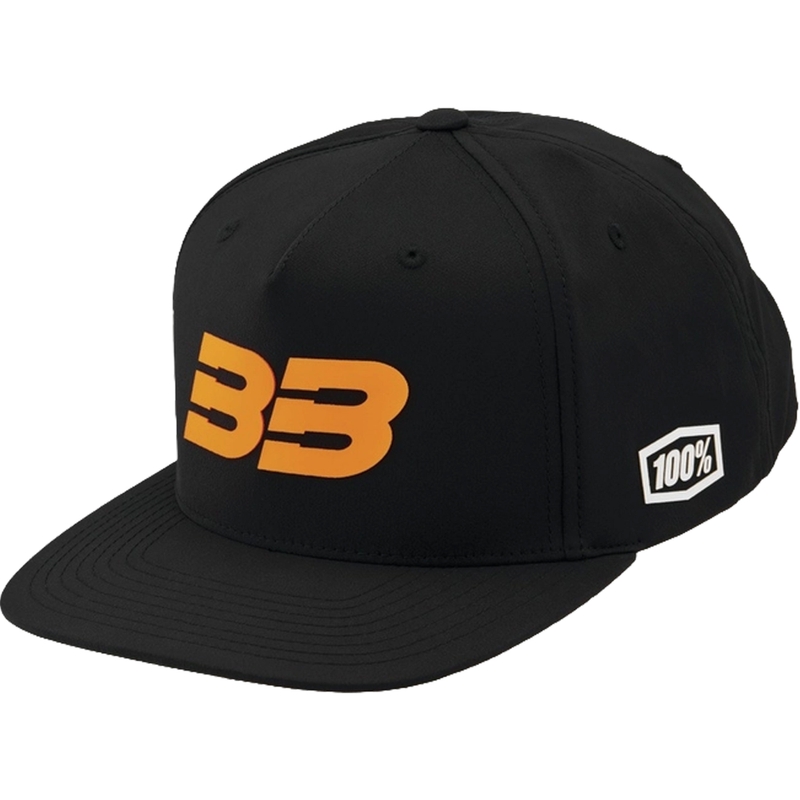 Kepurė 100% BB33 Snapback black-orange