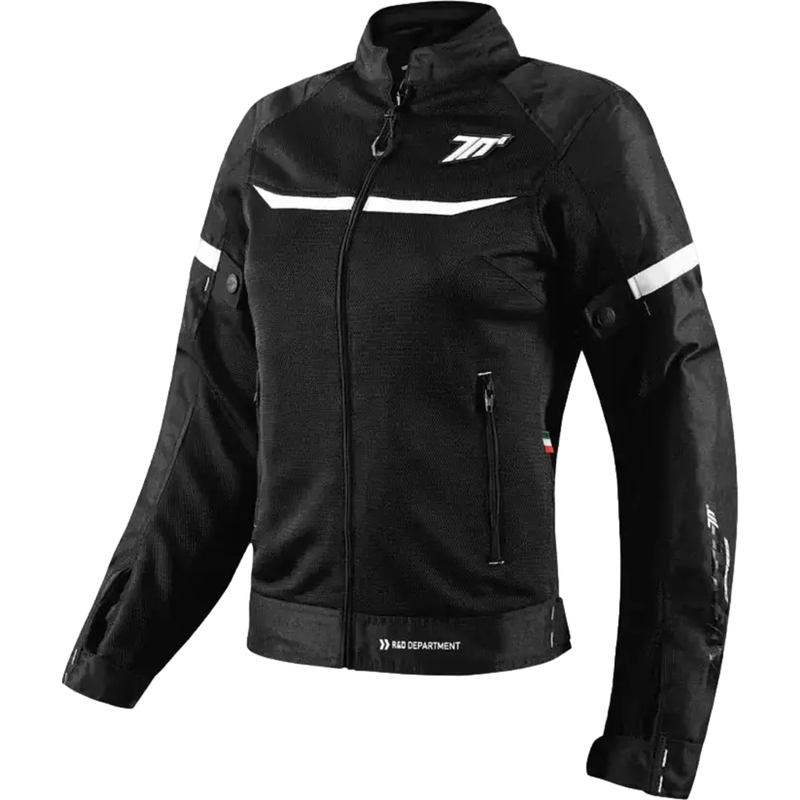 Moteriška motociklininko striukė SEVENTY DEGREES SD-JR30.2 Mojave juoda ir balta