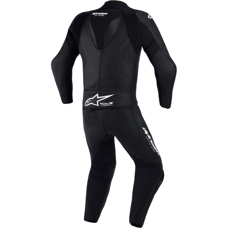 Alpinestars GP Force V2 dviejų dalių odinis kostiumas juodai baltas