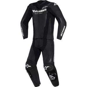 Alpinestars GP Force V2 dviejų dalių odinis kostiumas juodai baltas