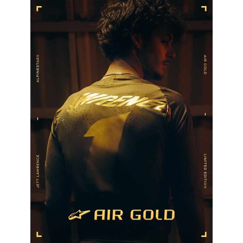 Alpinestars TECH 10 Limited Edition AIR GOLD motociklo batai rudi auksiniai