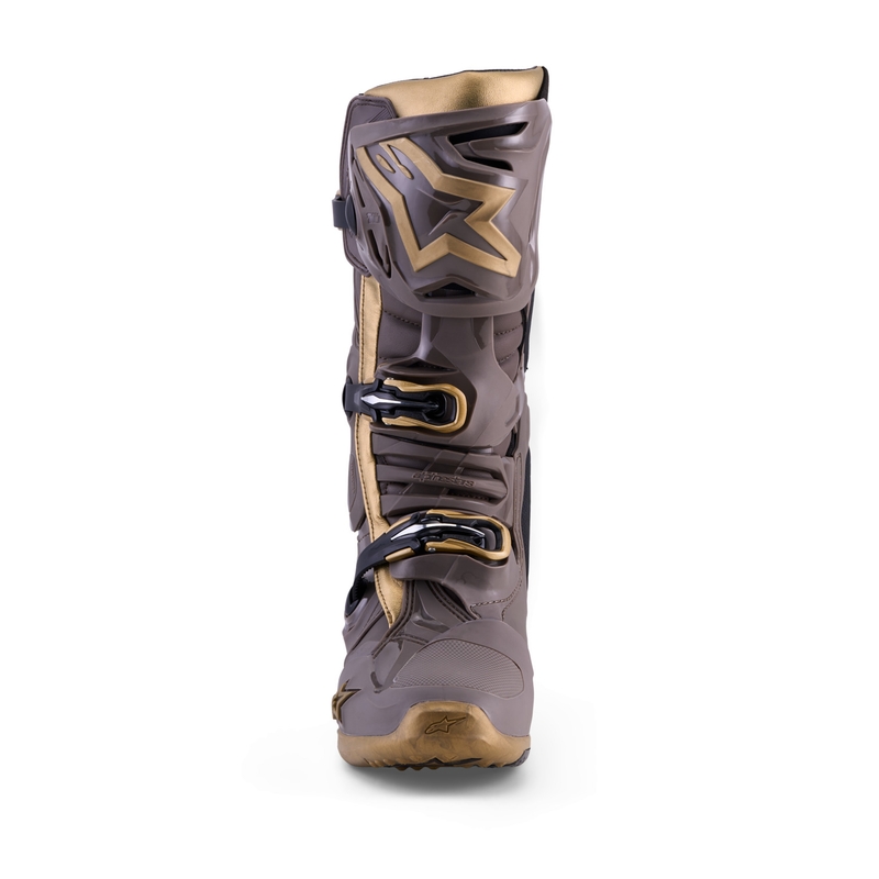 Alpinestars TECH 10 Limited Edition AIR GOLD motociklo batai rudi auksiniai