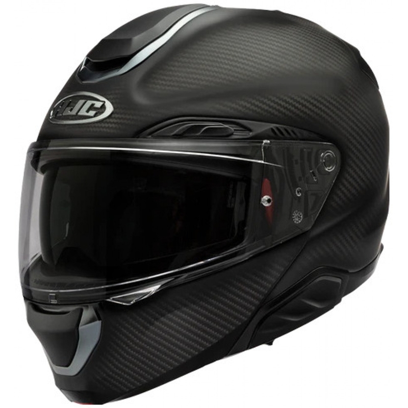 Atlenkiamas motociklo šalmas HJC RPHA 91 CARBON juodas matinis