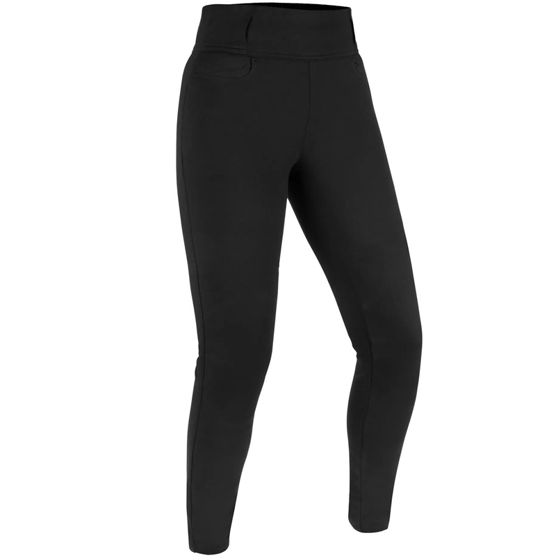 Moteriškos trumpintos motociklininko tamprės „Oxford Super Leggins 3.0“ juodos