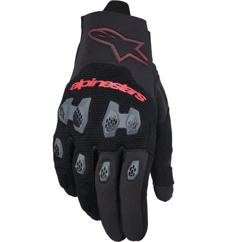 Alpinestars PRO-DURA motokroso pirštinės juodos-raudonos