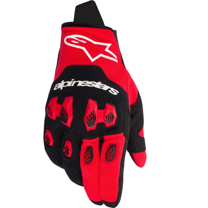 Alpinestars PRO-DURA raudonos-juodos motokroso pirštinės