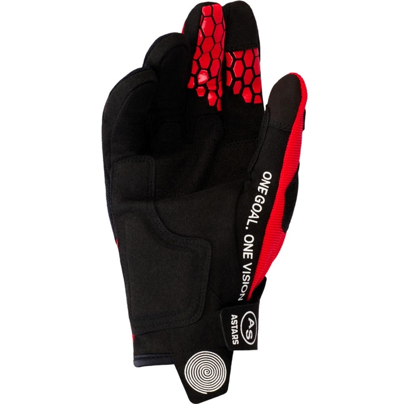 Alpinestars PRO-DURA raudonos-juodos motokroso pirštinės
