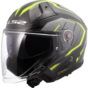 Atviras motociklo šalmas LS2 OF603 Infinity II C Urus fluorescencinis geltonas