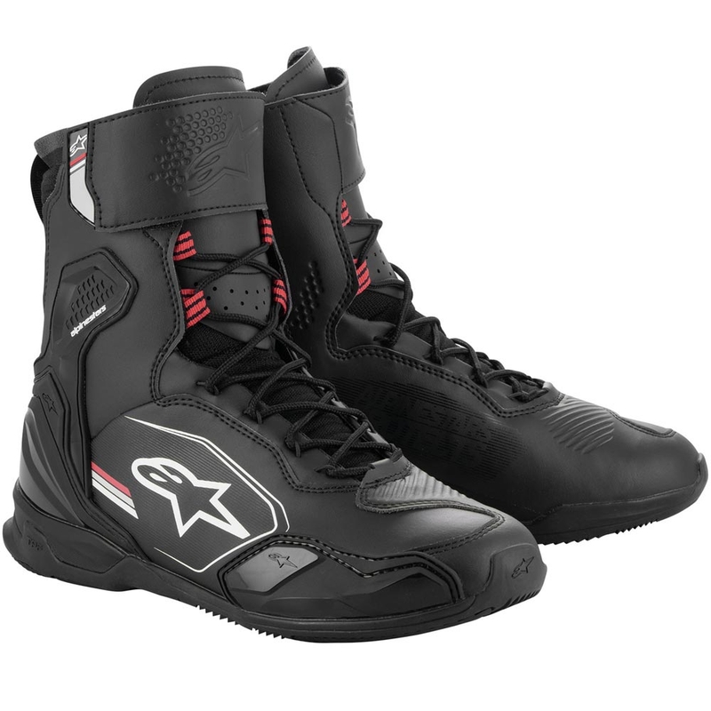 „Alpinestars Superfaster“ motociklo batai juodi-pilki-raudoni