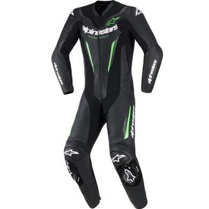 Alpinestars GP FORCE V2 vientisas motociklo kostiumas juodai žalias