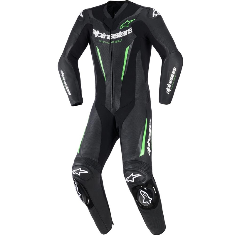 Alpinestars GP FORCE V2 vientisas motociklo kostiumas juodai žalias