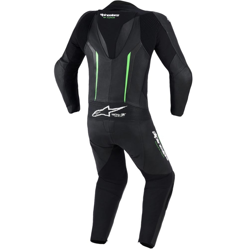 Alpinestars GP FORCE V2 vientisas motociklo kostiumas juodai žalias