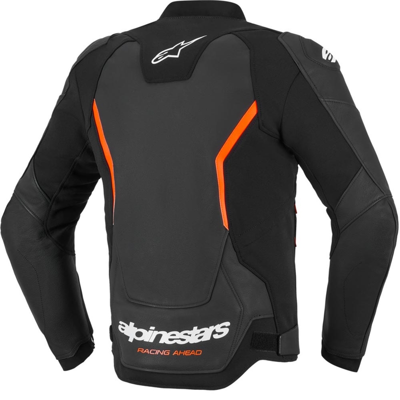 Alpinestars GP Force V2 odinė motociklo striukė, juoda-fluorescencinė-raudona-balta