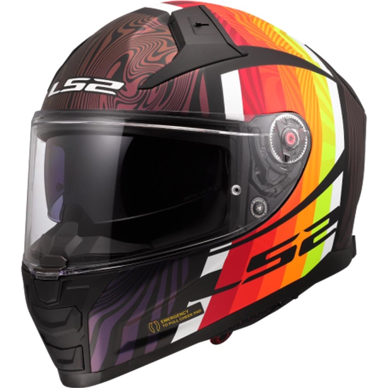 Uždaras motociklo šalmas LS2 FF811 Vector II Freedom, juodas chameleono spalvos